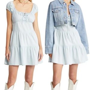 BP corset cotton off shoulder dress
